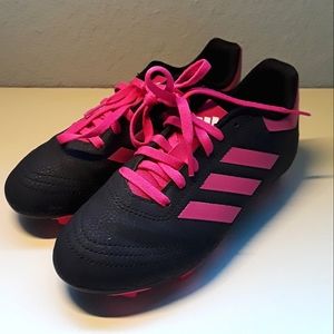Adidas Soccer Cleats Pink and Black Kids Size 2.5